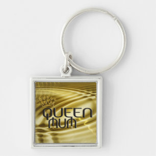 Queen Mum / gold crown Key Ring