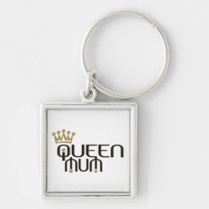 Queen Mum / gold crown Key Ring