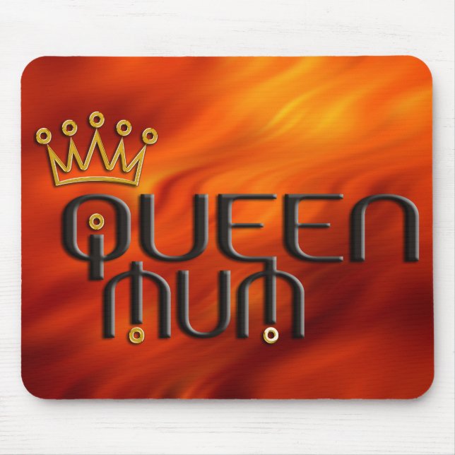 Queen Mum / gold crown Mouse Pad (Front)