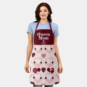 Queen Mum Hearts Apron