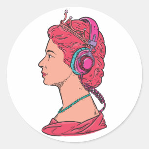 Queen Music Classic Round Sticker