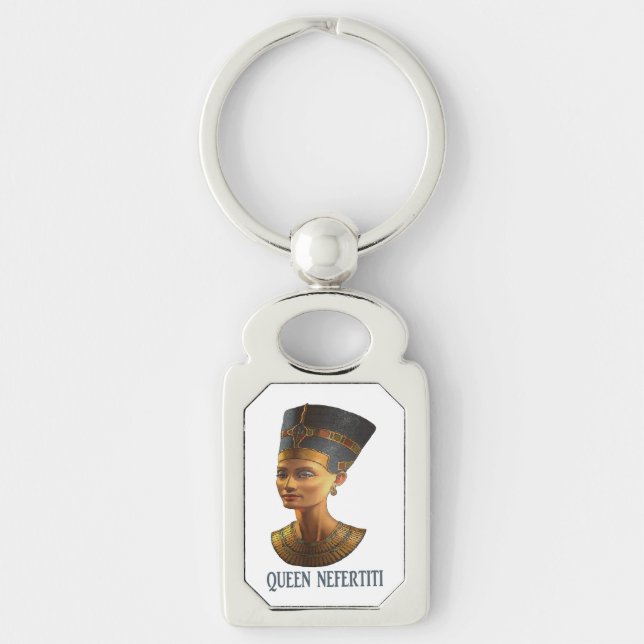 Queen Nefertiti Ancient Egyptian gift design Keych Key Ring (Front)