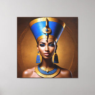 “Queen Nefertiti” Beautiful Ancient African Queen Canvas Print