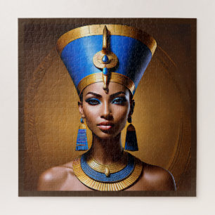 “Queen Nefertiti” Beautiful Ancient African Queen Jigsaw Puzzle