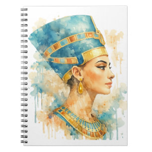 Queen Nefertiti watercolor Ancient Egyptian Art Notebook