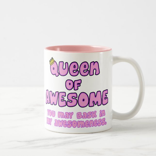 Queen of Awesome Two-Tone Coffee Mug (Right)