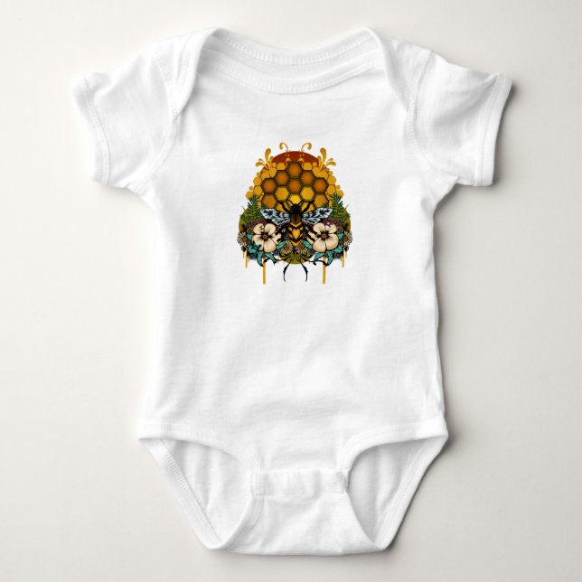 Queen Of Bees Baby Bodysuit (Front)