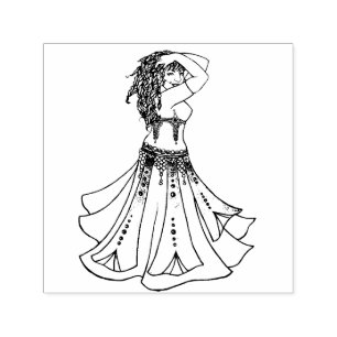 Queen of Beledi Belly Dancer Self-inking Stamp