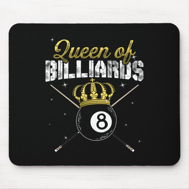 Queen Of Billiards Snooker Pool Billiard Player Qu Mouse Pad (Front)