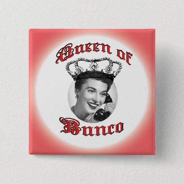 Queen of Bunco Add your own photo 15 Cm Square Badge (Front)