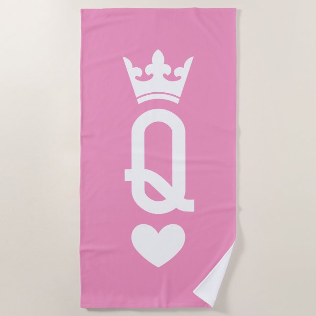 Queen of cards beach towel (Front)