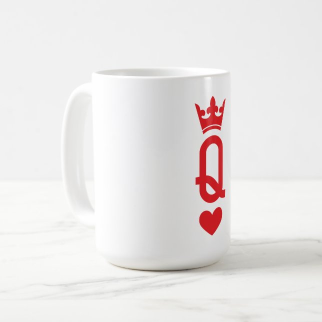Queen of cards coffee mug (Front Left)