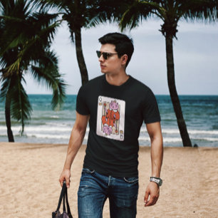 Queen Of Cats Poker Card   T-Shirt