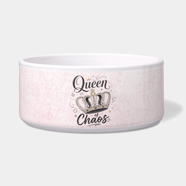 Queen of Chaos Funny Pet Crown (Front)