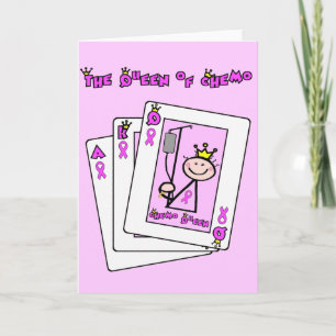 Queen of Chemo - Breast Cancer Pink Ribbon Card