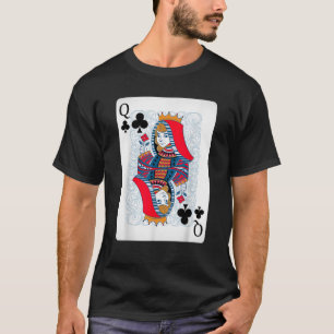 Queen Of Club Playing Cards Shirt Easy Halloween C