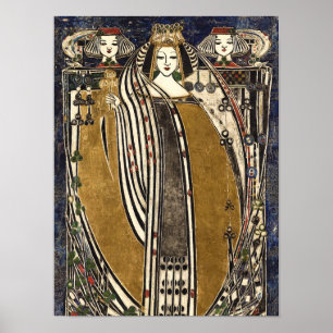 Queen of Clubs by Margaret Macdonald Mackintosh Poster