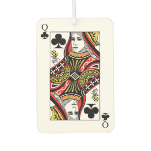 Queen of Clubs Car Air Freshener