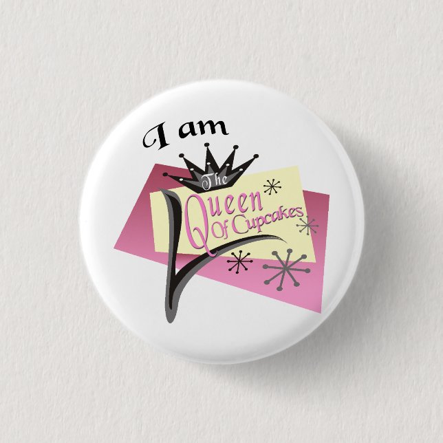 Queen Of Cupcakes 3 Cm Round Badge (Front)