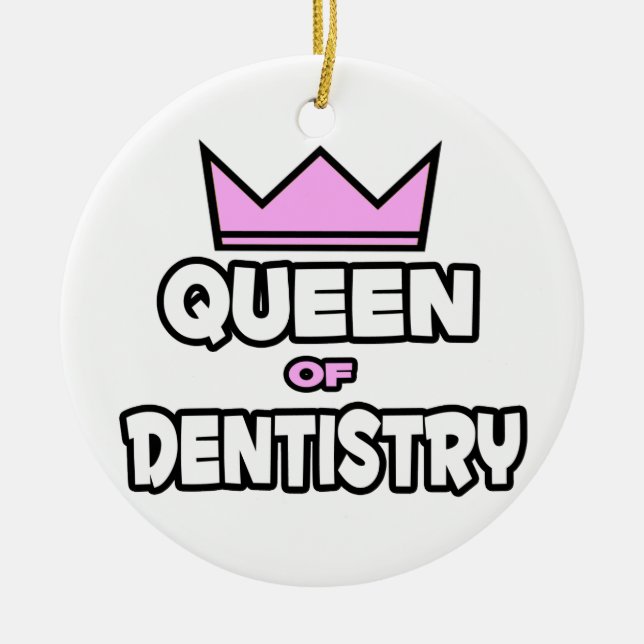 Queen of Dentistry Ceramic Tree Decoration (Front)