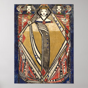 Queen of Diamonds by Margaret Macdonald Mackintosh Poster