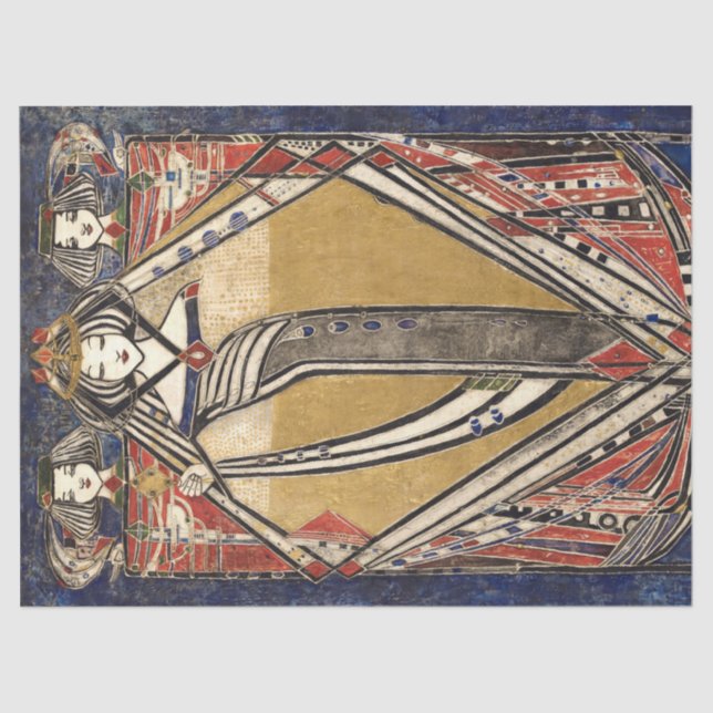 Queen of Diamonds by Margaret Macdonald Mackintosh Tissue Paper (Front)