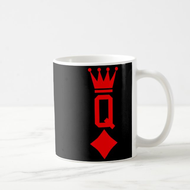 Queen Of Diamonds Playing Card Halloween Costume  Coffee Mug (Right)