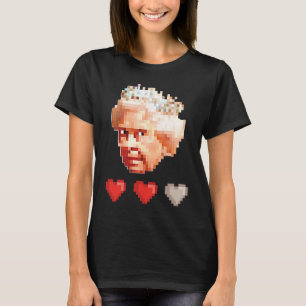 Queen of England retro video game pixel 3 lives he T-Shirt