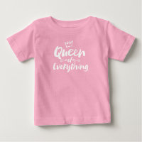 QUEEN of everything - Funny White Brush Lettering