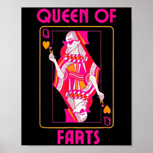 Queen Of Farts Embarring Joke Adult Humour Poster