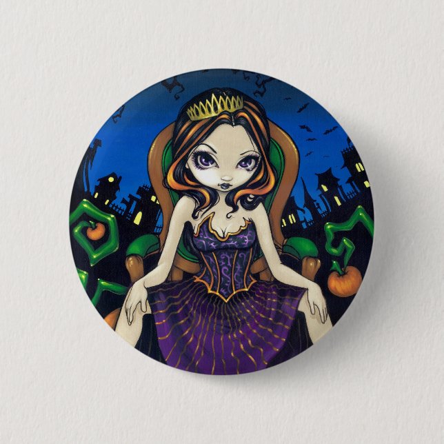 "Queen of Halloween" Button (Front)
