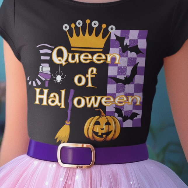 Queen of Halloween T-Shirt (This item is for display purposes only to illustrate the design element. )