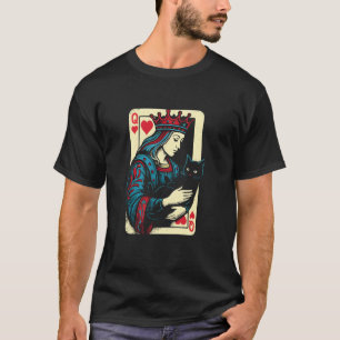 Queen of Heart Cat Mum Playing Card Kitty Lover Va T-Shirt