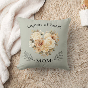 Queen of heart, customisable floral mother’s day cushion