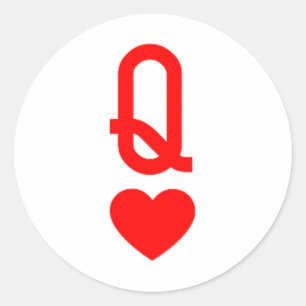 Queen Of Heart King And Queen Easy Couple Hallowee Classic Round Sticker