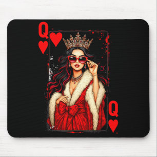 Queen Of Heart Playing Card Love Valentine Outfit  Mouse Pad