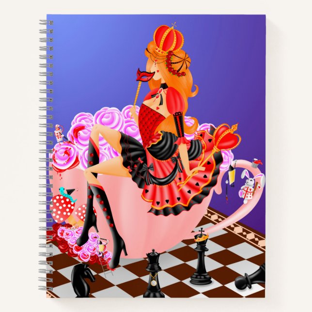 Queen of heart wonderland  notebook (Front)
