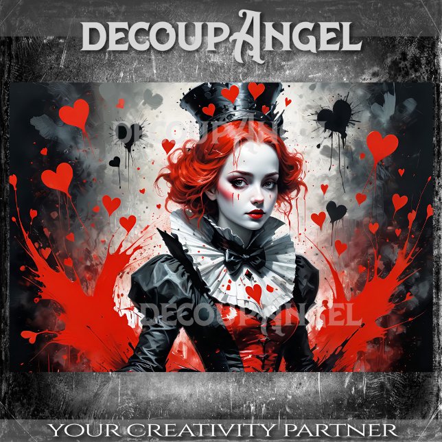 Queen of Hearts #1 Hor -Decoupage- Tissue Paper (Creator Uploaded)