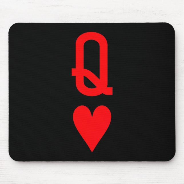 Queen Of Hearts And King Of Hearts Couples Matchin Mouse Pad (Front)