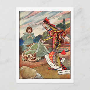 Queen of Hearts and the Gryphon Postcard