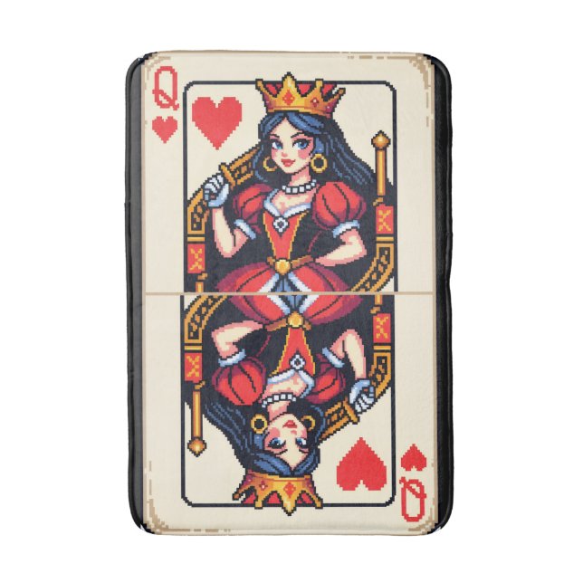 Queen of Hearts Bath Mat (Front Vertical)