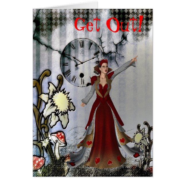 Queen of Hearts Break Up Card (Front)
