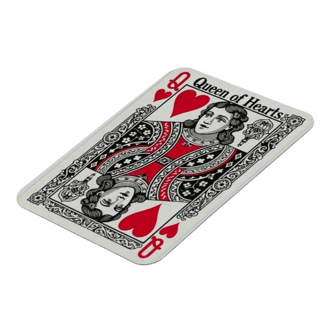 QUEEN OF HEARTS CARD MAGNET (Left Side)