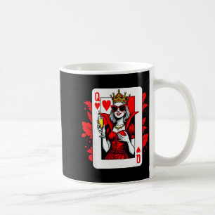 Queen Of Hearts Champagne Lover Womens Ladys Valen Coffee Mug