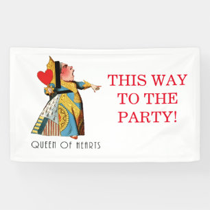 Queen of Hearts Classic Alice and Wonderland Banner