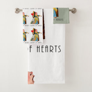 Queen of Hearts Classic Alice and Wonderland Bath Towel Set