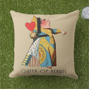 Queen of Hearts Classic Alice and Wonderland Cushion