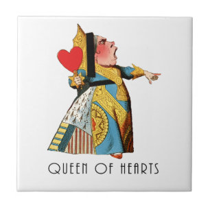 Queen of Hearts Classic Alice in Wonderland Ceramic Tile