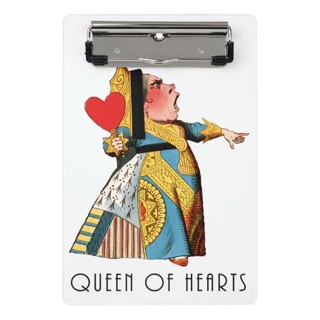 Queen of Hearts Classic Alice in Wonderland Mini Clipboard (Front)