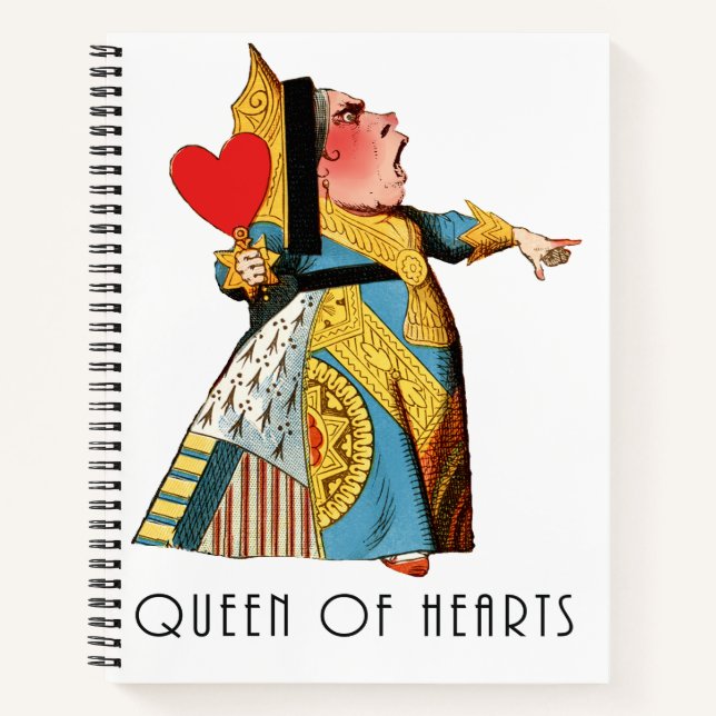 Queen of Hearts Classic Alice in Wonderland Notebook (Front)